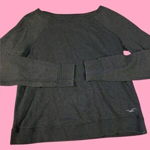 Gray Glitter Hollister Long Sleeve Sweatshirt Size Medium